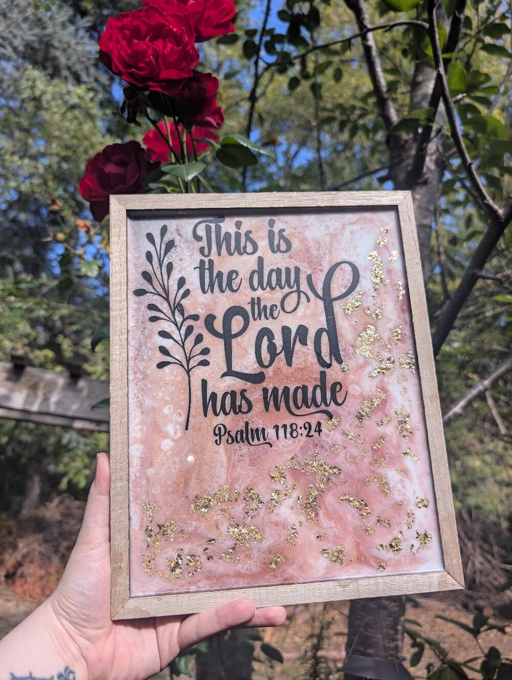 Handmade Resin Psalm 118:24 Wall Art